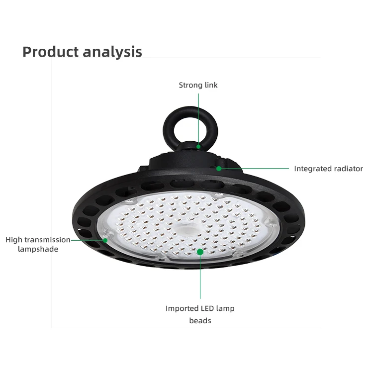 Lampara Led UFO Commercial Warehouse Workshop Factory Lighting Fixture 150W High Bay Light 85 265V IP65 High bay Led light