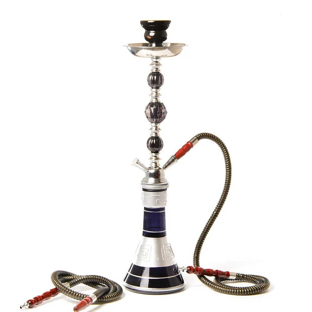 Высококачественный изысканный стеклянный кальян Chicha арабский в наличии средний двойной шланг Nargile