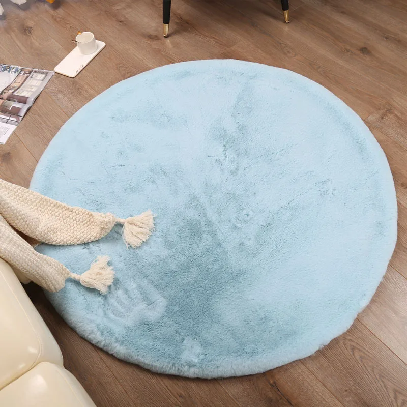 Click China Factory Fur Mat Furry Ultra Soft Large Rectangle Faux Rabbit Fur Carpets And Rugs