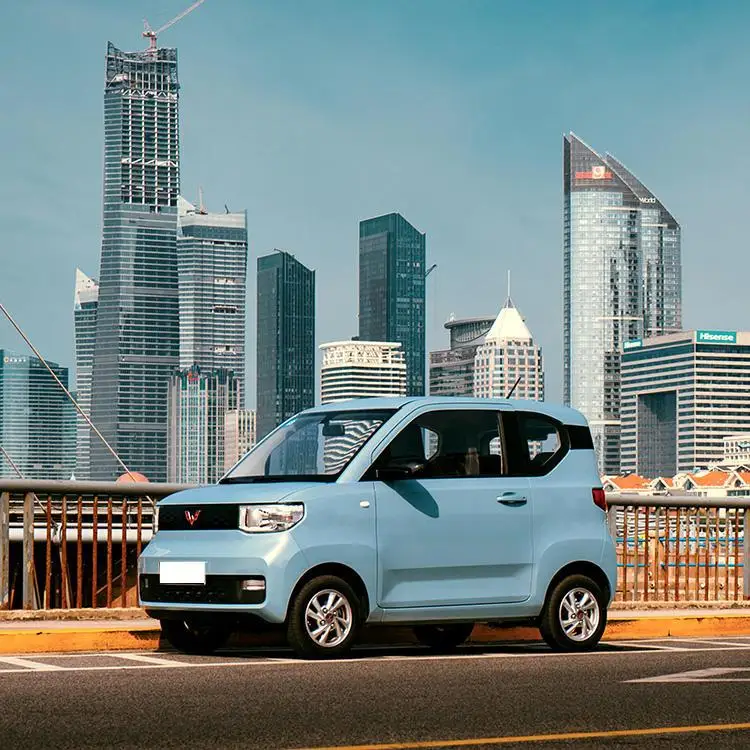 100 Kmh Electric Car Wuling Hongguang Mini With Solar Panel Used Roof