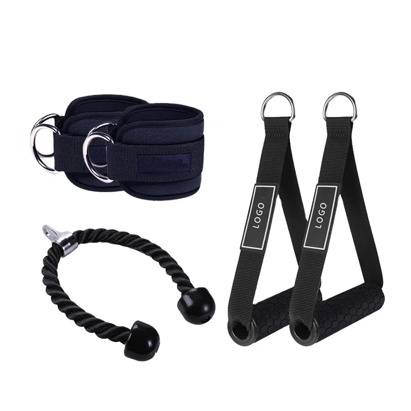
Gym Equipment Multi Functional Trainer Attachment Nylon Double Grip Triceps Rope 