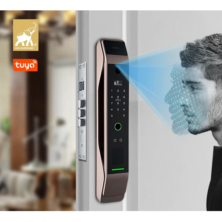 Электронный БЕСКЛЮЧЕВОЙ смарт-замок HJD со сканером отпечатков пальцев, черный смарт-замок безопасности с цилиндром замка