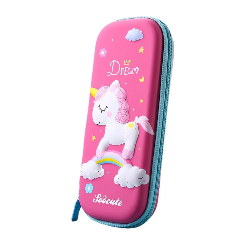 Wholesale 3D pen bag primary school kindergarten cartoon pen box large capacity double-layer boy and girl  pencil box