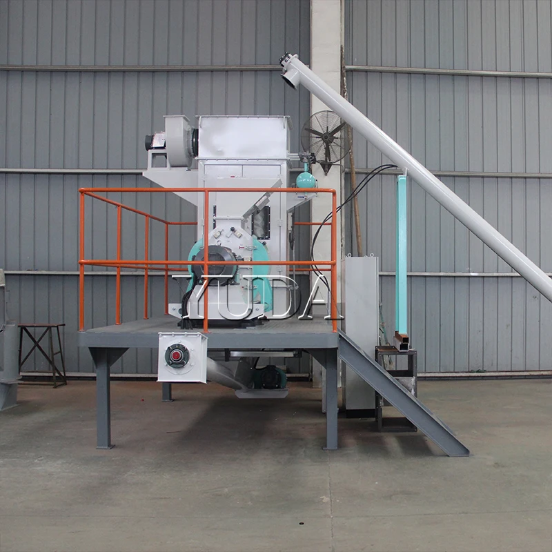 Rice Husk Powder Making Grinding Machine, Soybean Grain Hammer Mill System