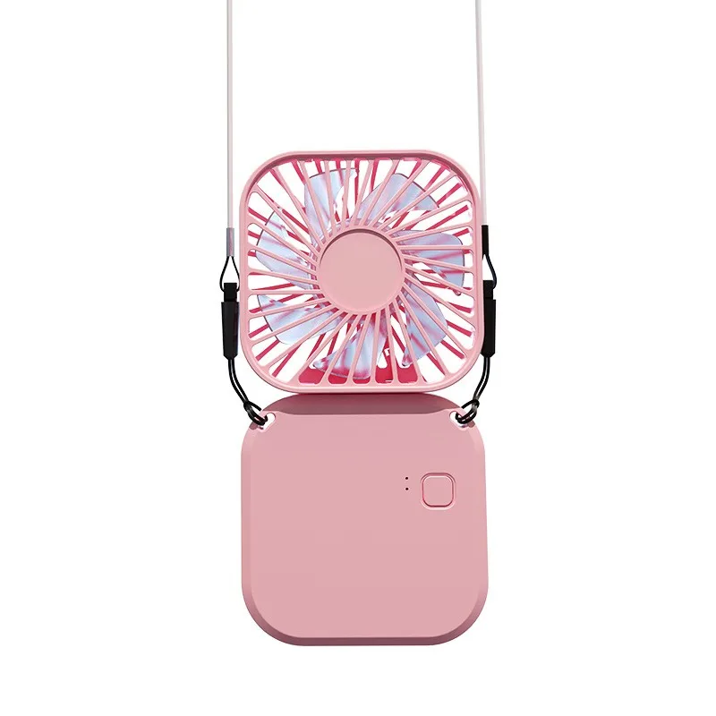 Promotional Gifts Hang Neck USB Fan Small Foldable Fan Air Cooler Portable Rechargeable Mini Neck Fan