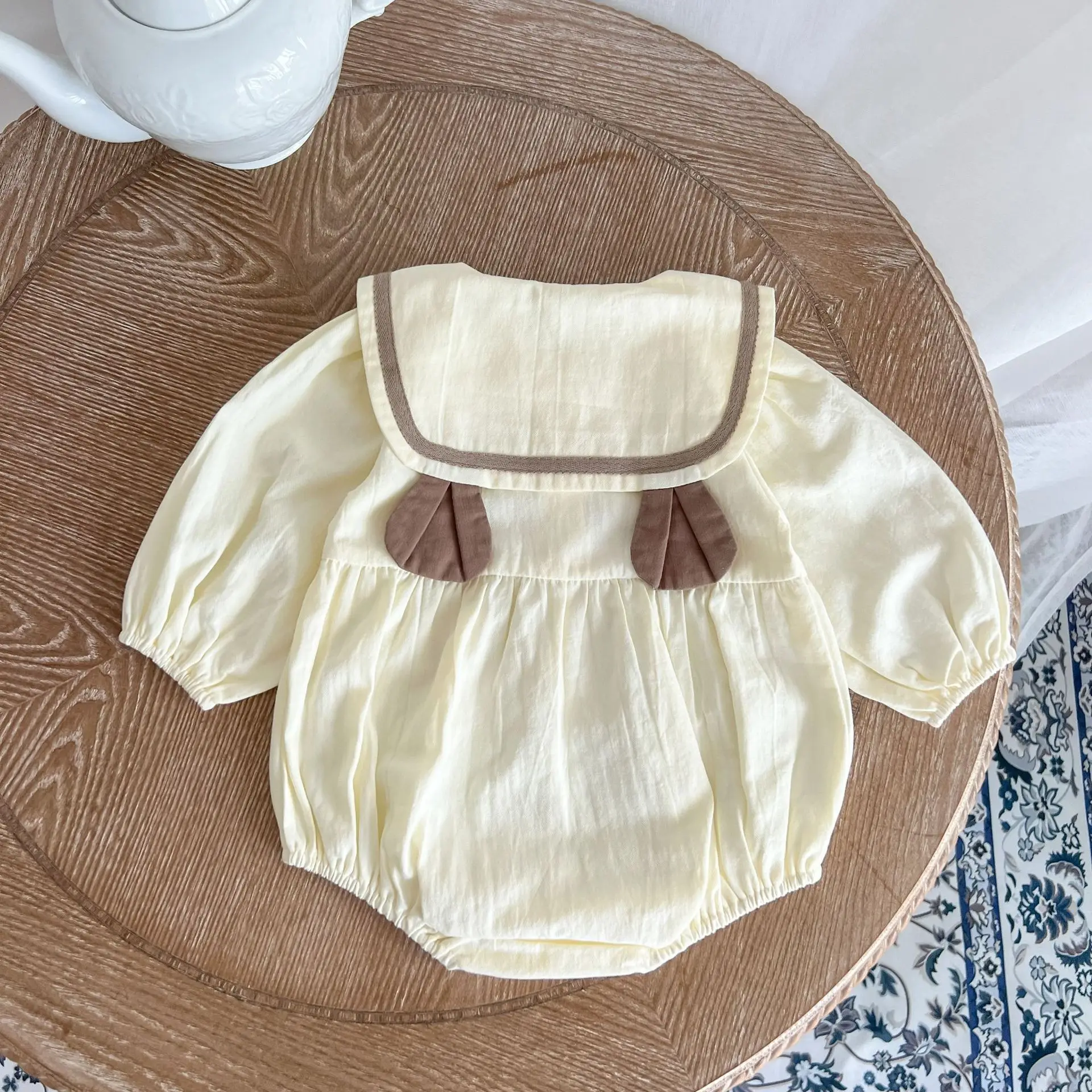 Spring Autumn Cotton Newborn Baby Clothes Bear Baby Romper Long Sleeve Pajamas Jumpsuit Baby Bodysuit