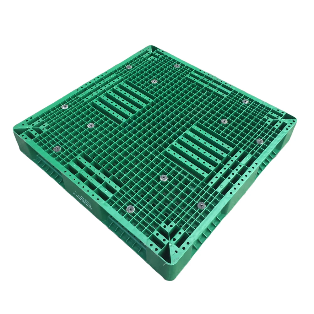 Double sides 1200*1200 MM  8PCS steel bars with plastic pallet heavy duty plastic floor pallet