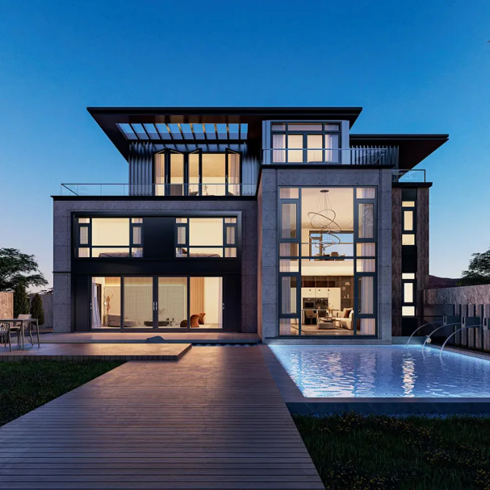 Window agent standardized production thermal break aluminum casement  windows