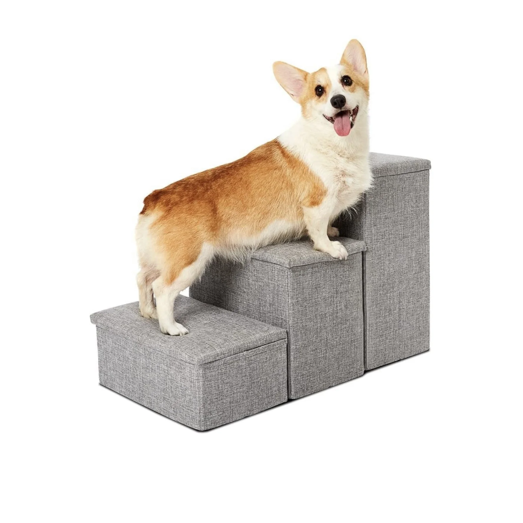 Складная ступенька для собак 3 или 2 ступени с ящиками хранения высоких кроватей и диванов