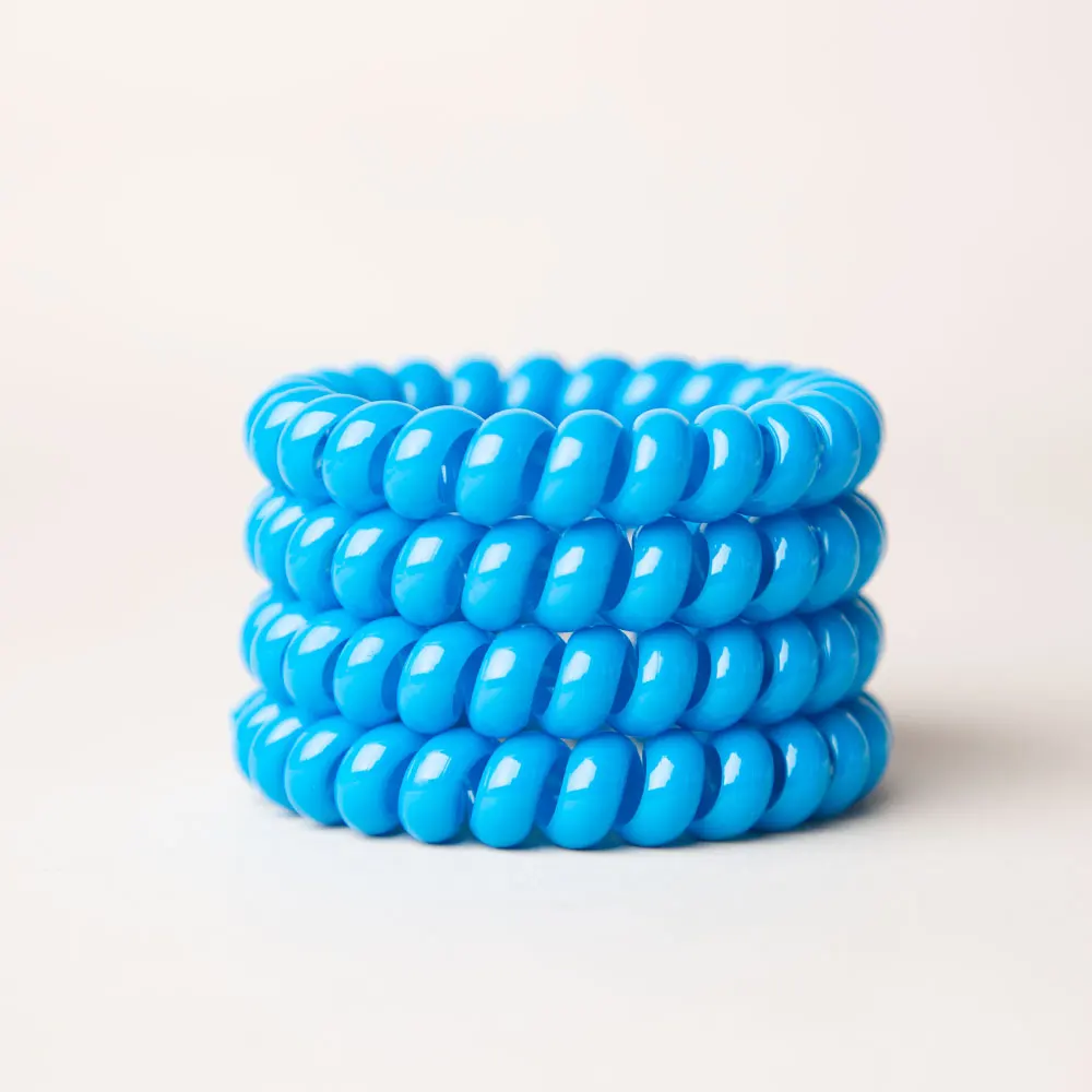 European And American Hot Selling Matte Color Girls Plastic Telephone Wire Hair Tie hairband For Ladies