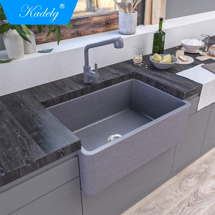 Hot Selling Composite Acrylic Solid Surface Kitchen Sink for Home