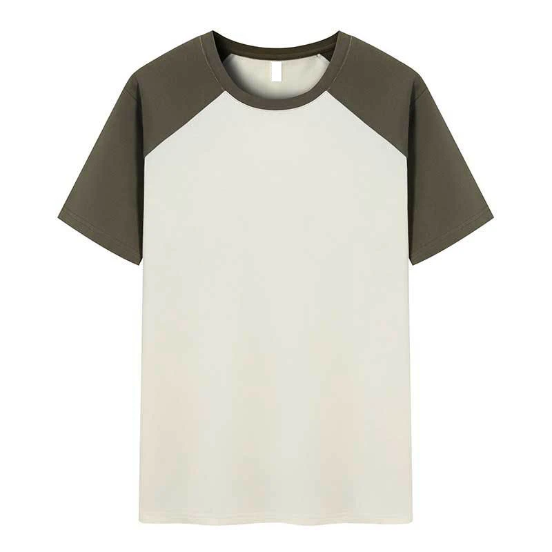 Custom Classic Round Crew Blank Basic Plain Combed 100% Cotton Tee Shirt Contrast Color Men T Shirt Manufacturing Company