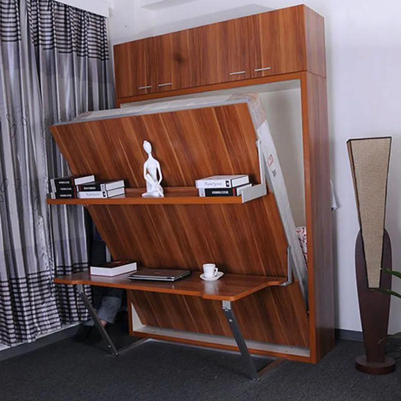 
Modern smart high quality home furniture folding saving space murphy bed with computer desk folding bed wall bed 