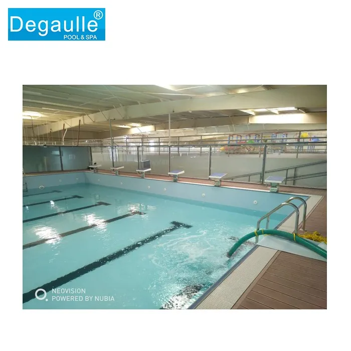 Steel Structure Fiberglass linner Swimming Pool Inground/Restangular Whole Swimming Pool for garden large padding swimming pool