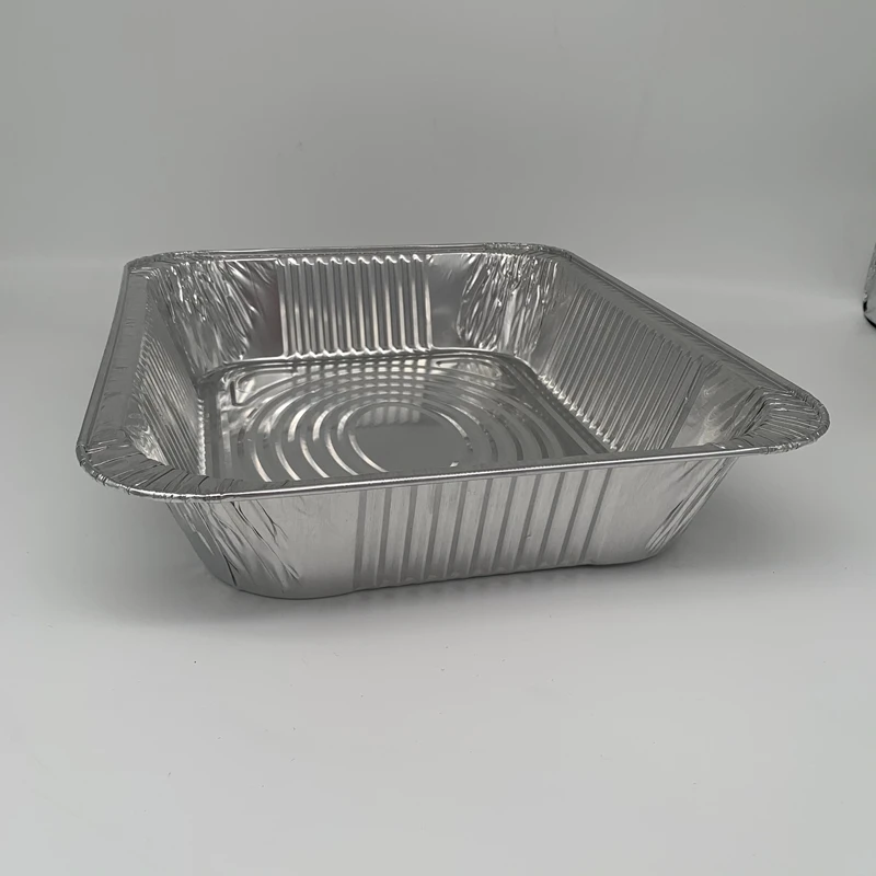 Factory takeaway shallow round food packaging heart-shaped rectangle professional oven aluminum foil cake bread baking tray