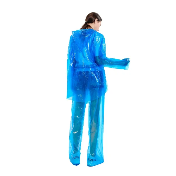 Split Suit Closed Trousers Leggs Extra Thick Disposable Emergency PE Rain Poncho/Rain Wear/Raincoat