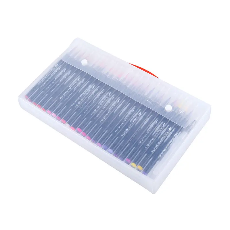 72 цвета, черный стержень, двойной наконечник, кисть, цветная художественная маркерная ручка