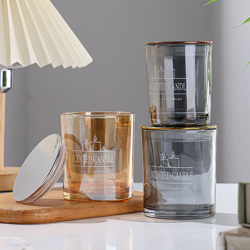 Factory Directly Minimal Style 7 Oz 200ml Luxury Candle Jar Holder With Glass