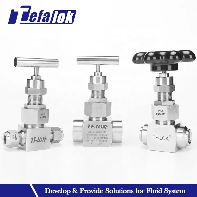 black handwheel stainless steel forged needle valve