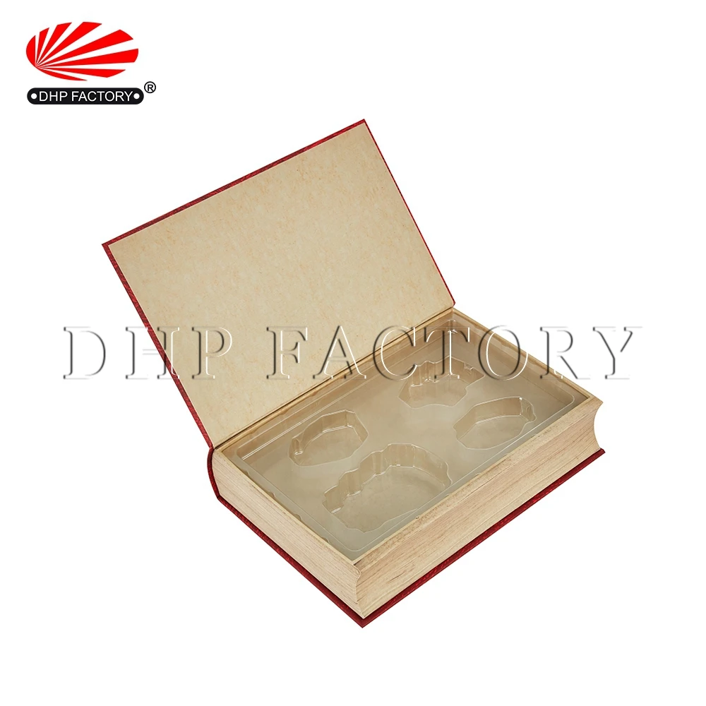 Personalized Color Printing Rigid Paper Cardboard Storage Magnetic Closure Gift Black Book Shape Packaging Box