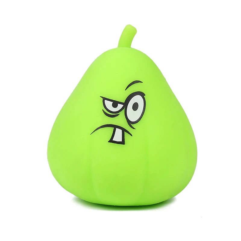 Novelty toys OEM angry green pumpkin funny face PVA dough filled soft slime squishy fidget toys for kids