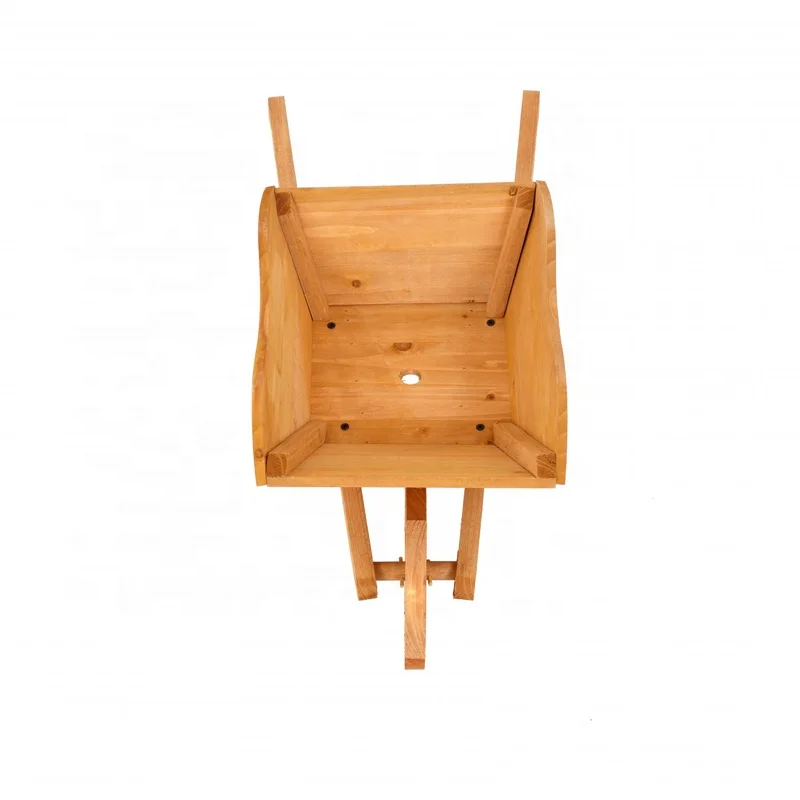 Garden decoration home outdoor flower pot stand wood large wooden wheelbarrow planter