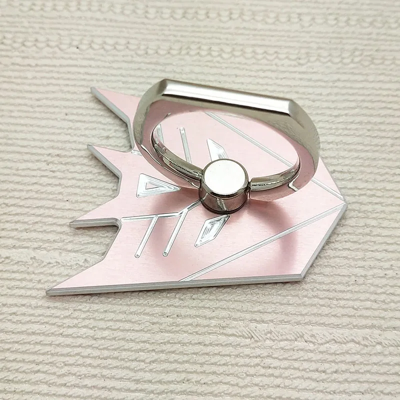 Popular fashion finger ring custom logo enamel metal holder for mobile