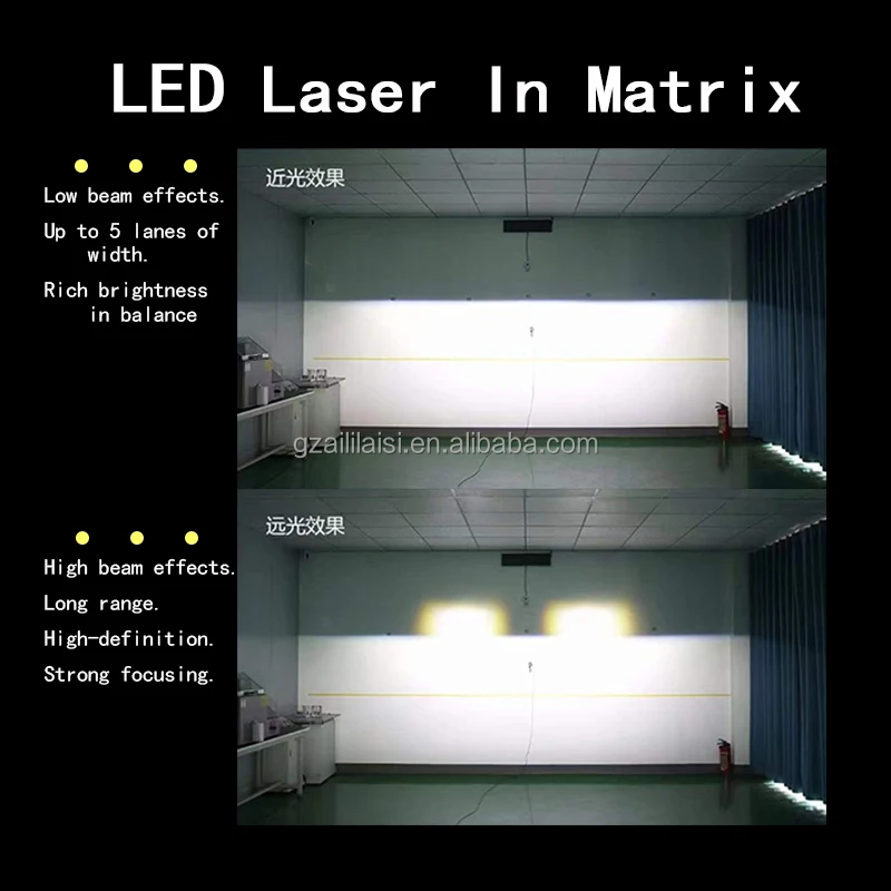 12V Car 09-16V Motorcycle waterproof  shock-proof Laser Fog Light Bifocal lens Laser in matrix Modules For Toyota Honda Nissan