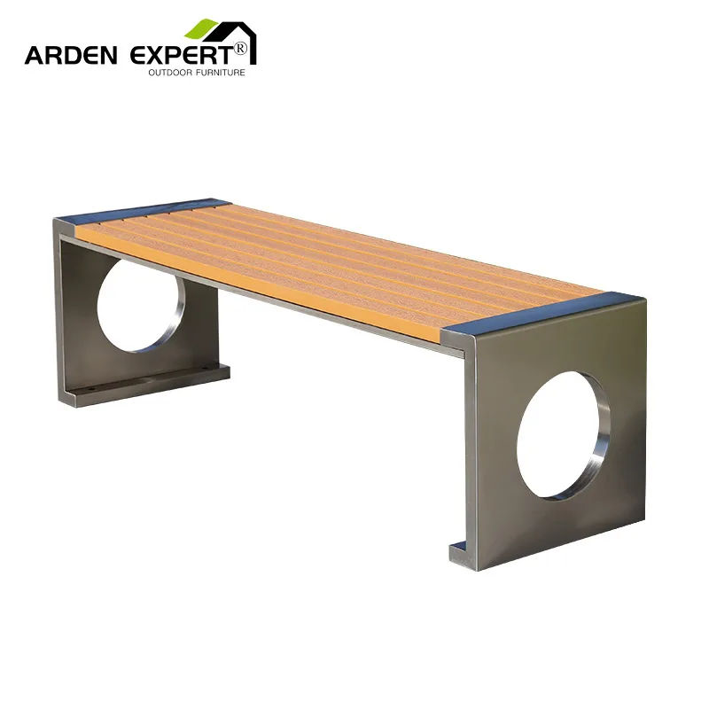 Park Long  Benches Outside Modern Visitor Chairs Garden Outdoor Waiting Room Bench