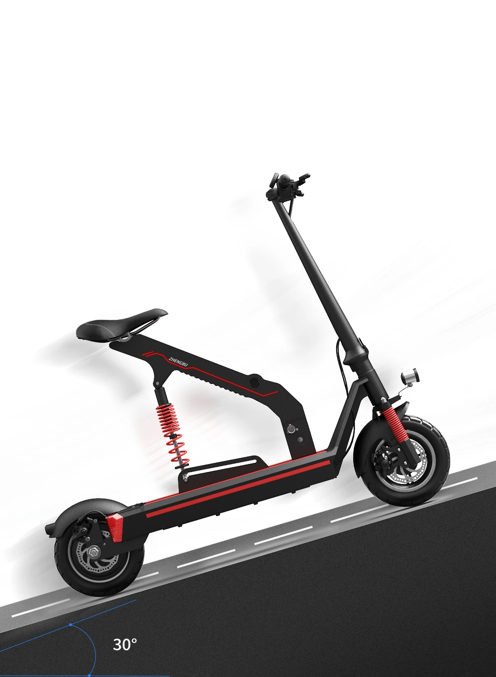ZHENGBU T6 Two-wheel Scooter 250w Ce Lithium Battery Ultra-light Portable Small adult Folding Electric Scooter with seat