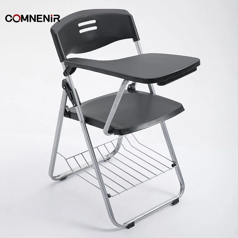 home office plastic conference hall meeting event training study children student kids metal learning chairs with writing pad
