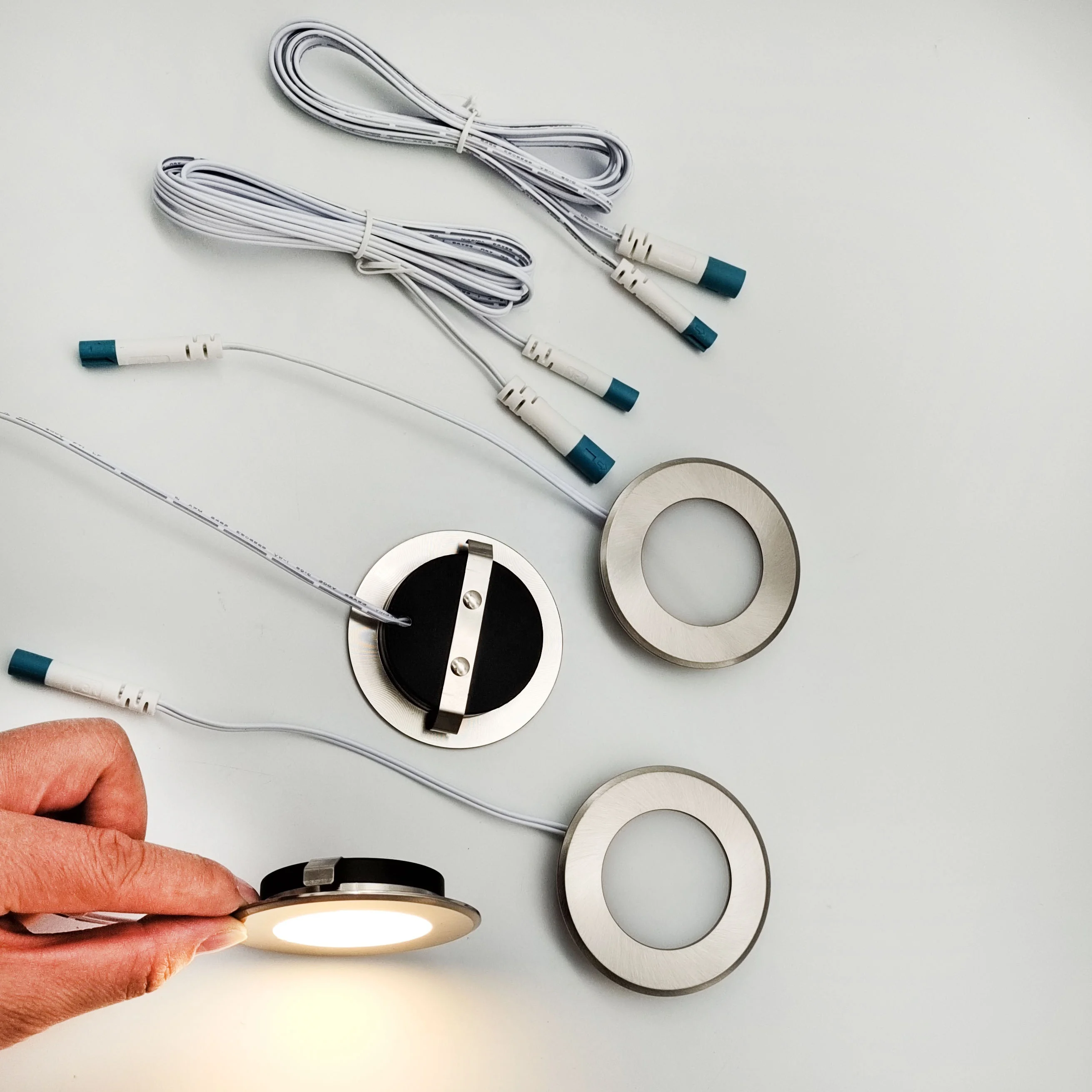 12 Volt Ceiling Lights Stainless Steel Ip65 Waterproof Round Marine Led Rgb Puck Lights For BoatYacht