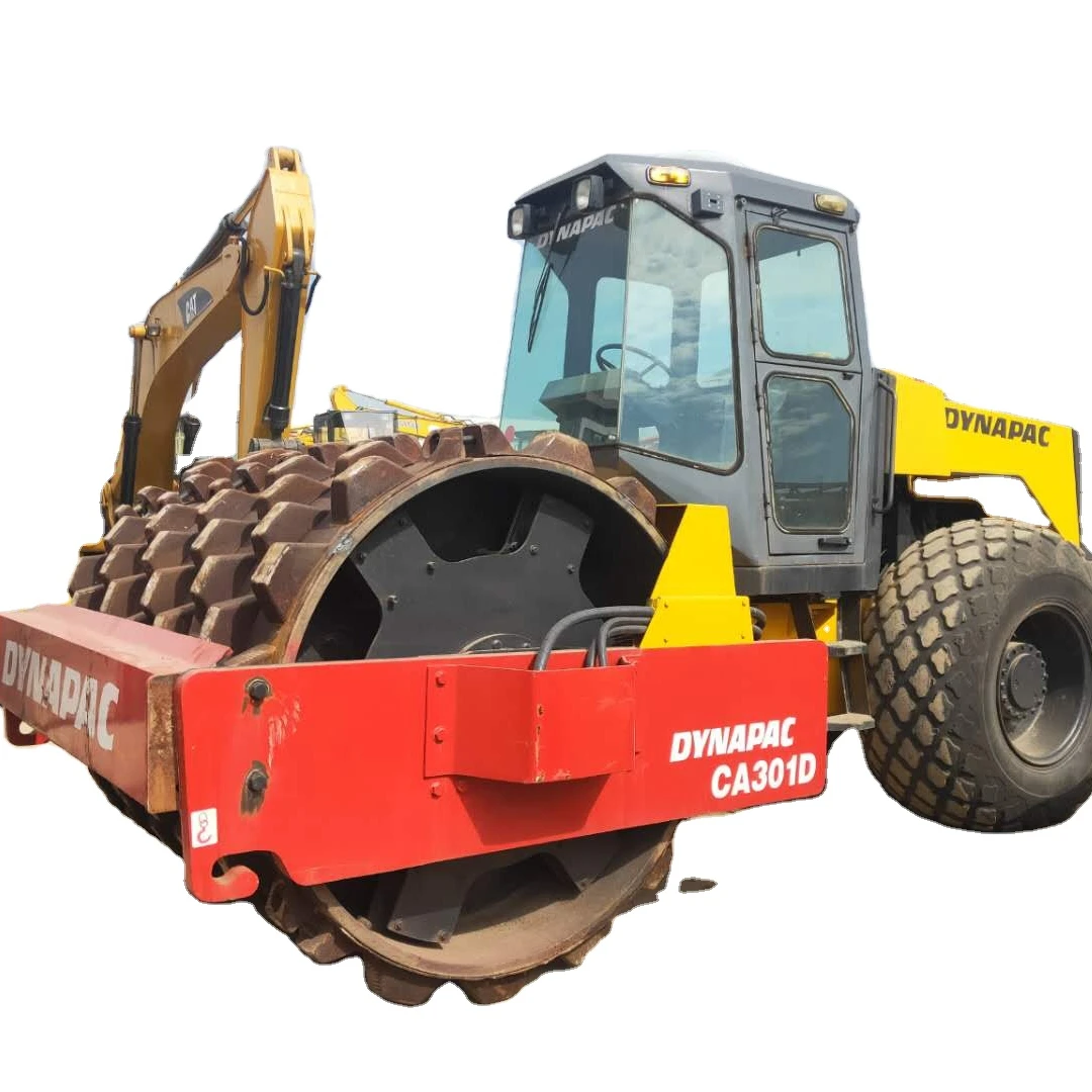 used medium-sized origine engine Dynapac CA301D hydraulic vibration with sheep foot have reliable quality and a discount price