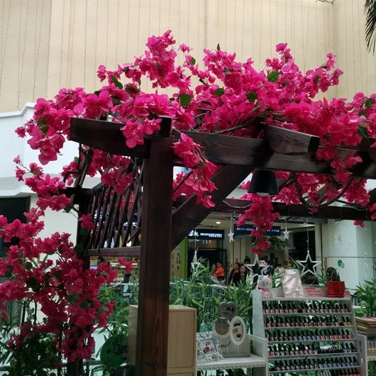 YOPIN 453 Artificial Bougainvillea Plant Blush Flower Artificial Silk Bougainvillea Flower