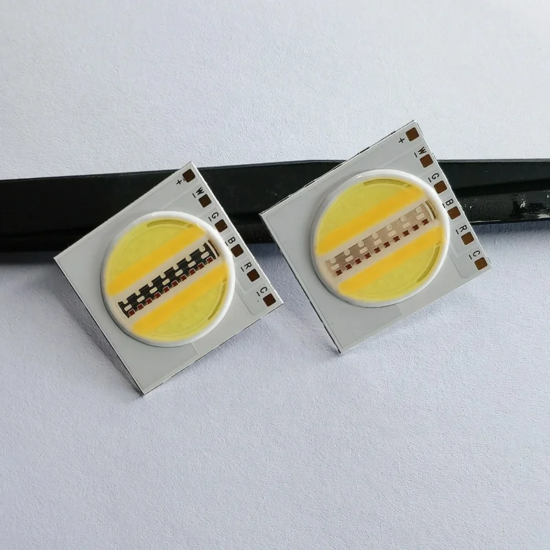 Бестселлер круговой светодиодный Диод rgbw cob 19*19 3000K 6500K миниатюрный чип rgbww rgbcw прожектор 25 Вт сценическое