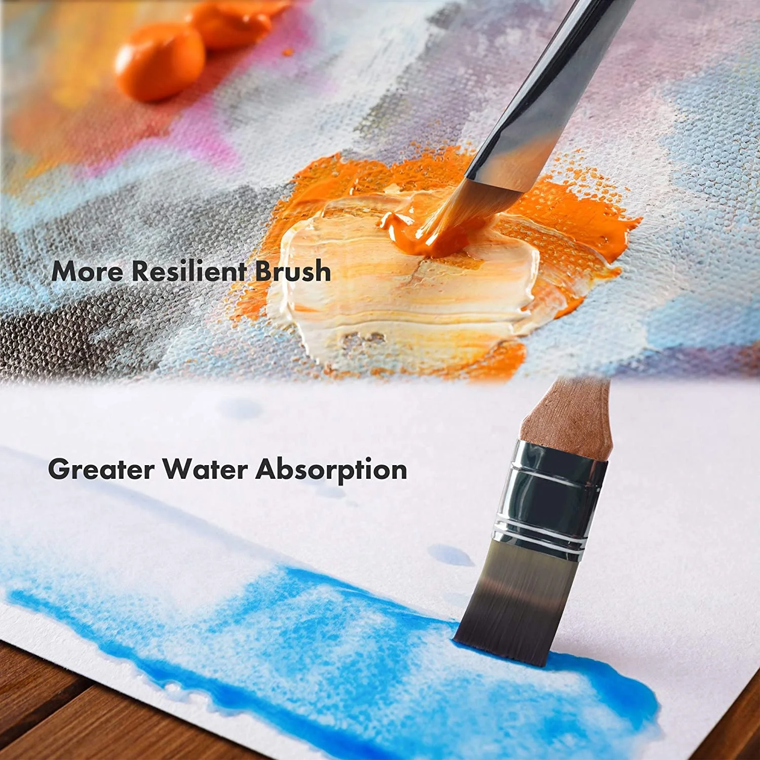 Factory Price 25pcs artist paint brush set with black case quality watercolor oil painting artist brush set