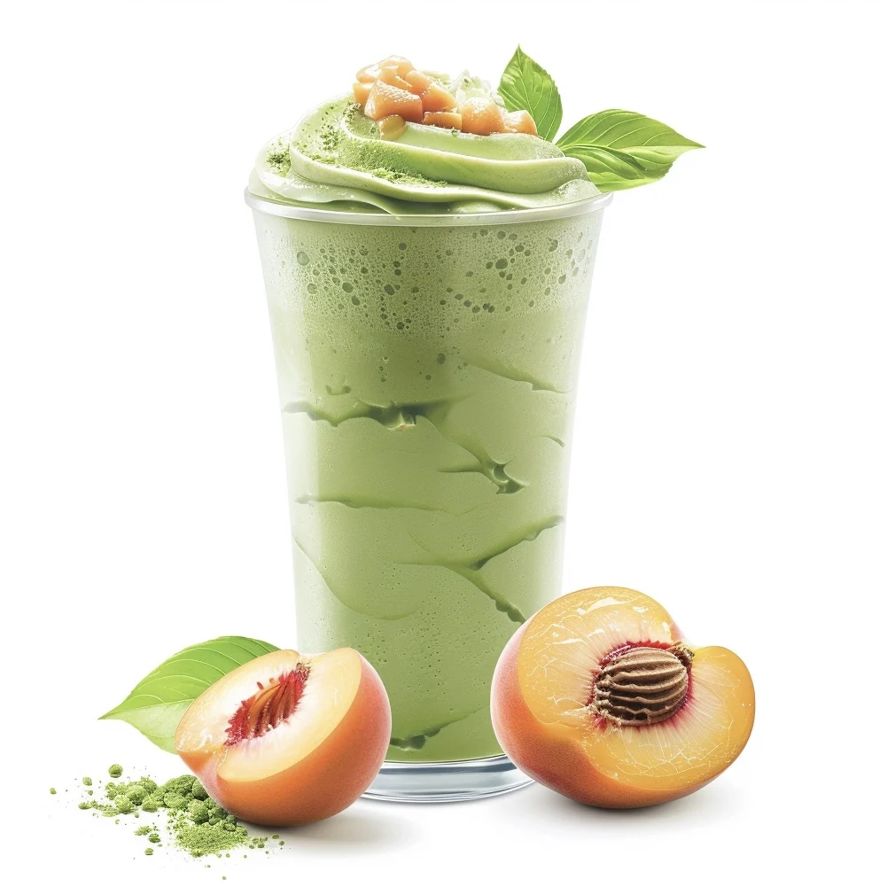 Organic Extra Peach  Flavour Matcha Powder For Drink Making