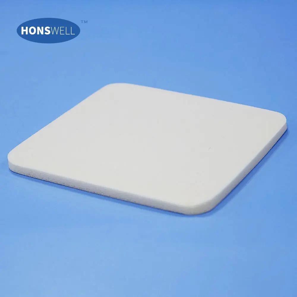
Wholesale Highly Absorbent Non-asherent Silicone Foam Wound Dressing , Laminated with PU Film 