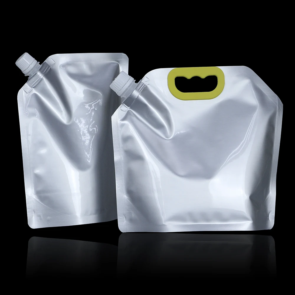 Wholesales stand up pouch plastic aluminum foil nozzle packaging bags with spout for water juice wine tea coffee packaging