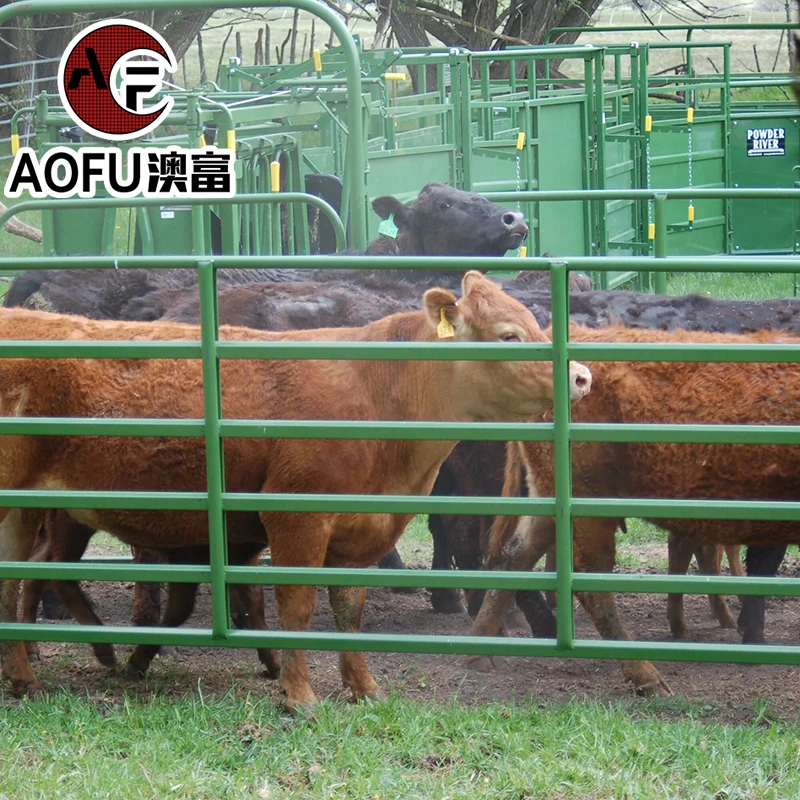 Chinese square tube steel tubing cattle corral fencing factory galvanized welded livestock sheep and goat portable metal fence
