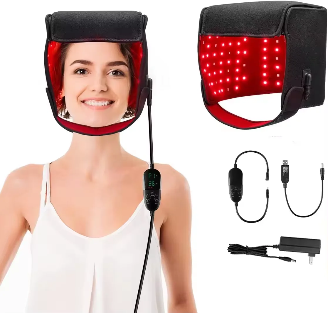 Red Light Therapy Cap for Hair Growth and Loss, 660nm 850nm Near-Infrared Treatment