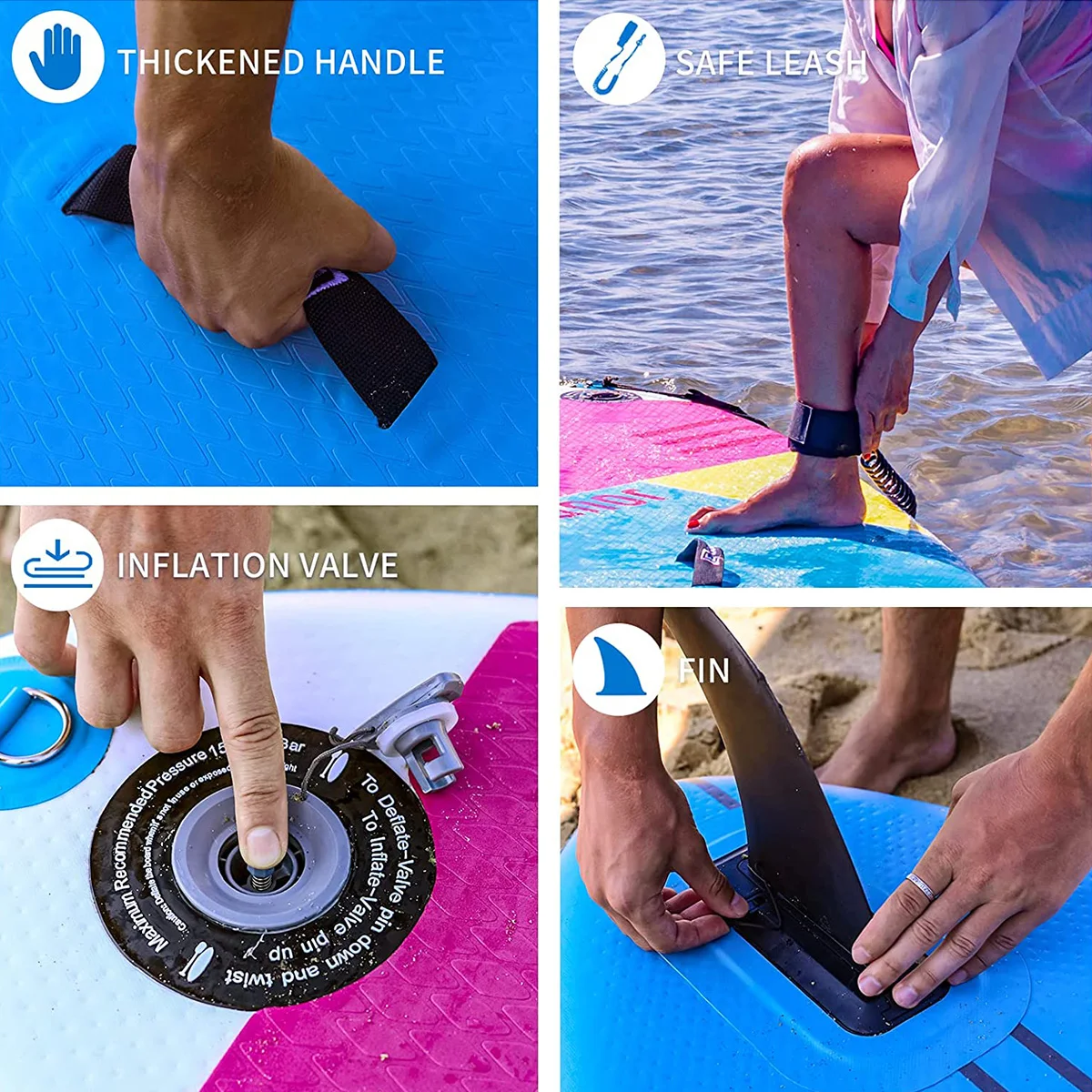 Надувная доска sup paddle для рыбалки йоги