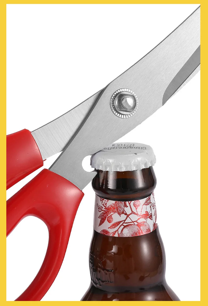 Stainless steel Korean household scissors kitchen barbecue scissors barbecue clip set kitchen scissors