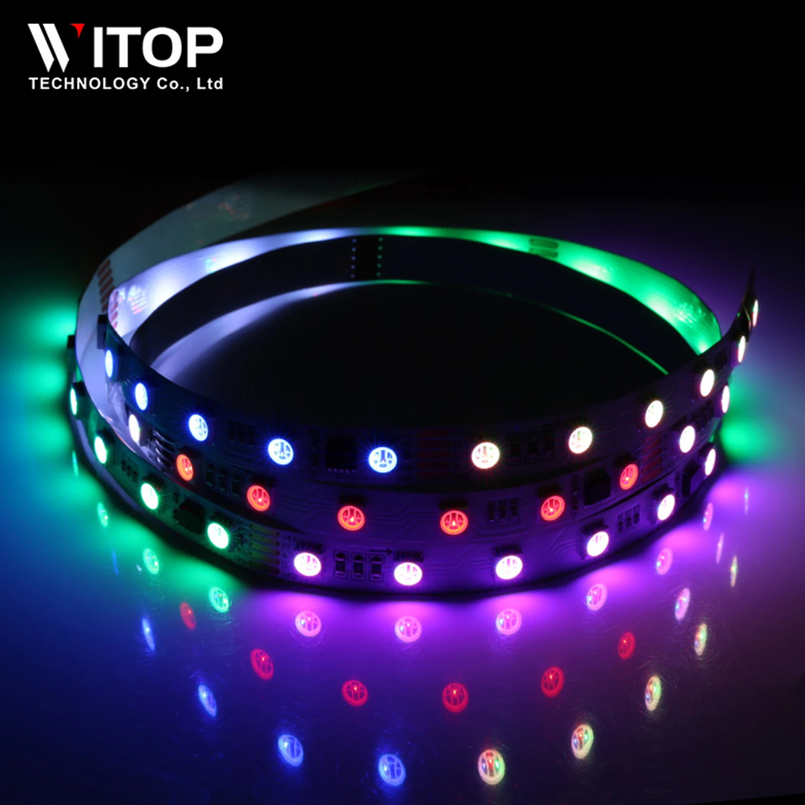 Встроенный цифровой DMX512 SM18512 IC SMD5050RGB 24 В 60 светодиодов светодиодная лента