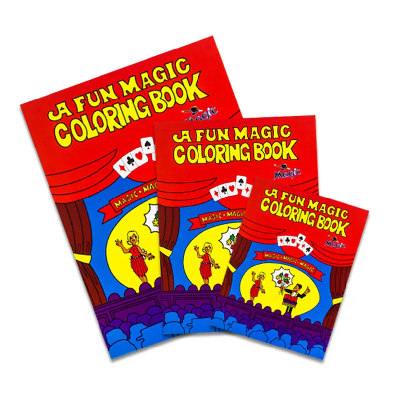 Red Color (Small Size )   Magic Coloring Book Toys for Kids Age 6 and Up   A Book can change Colors Birthday Party Show Props