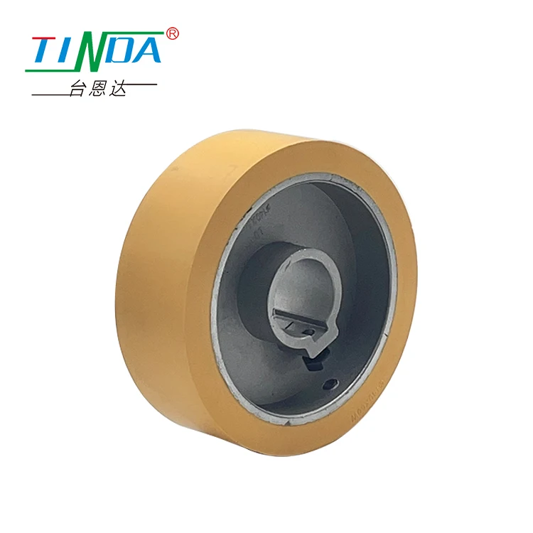 Russia Woodworking Machine Parts  Steel And Polyurethane Hardness Good Grip Wear proof six Spindle rubber wheel