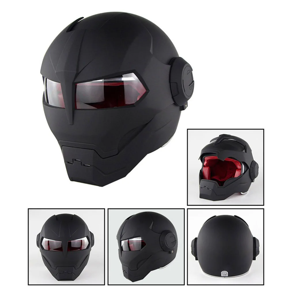 2023 Newly Designed ABS Iron Man Helmet Predator Motorcycle Full Face Helmet Style Harley Transformers Vintage Motorcycle Helmet