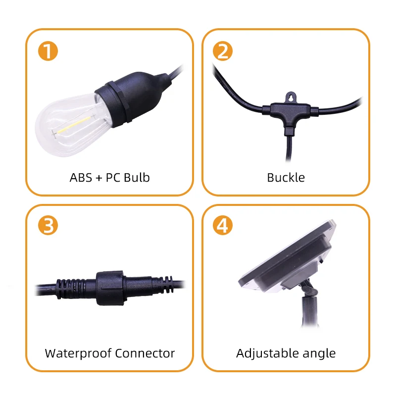 High Brightness Intelligent Sensor IP65 Waterproof Outdoor Protection Against Rain And Thunder Solar Decoration Light