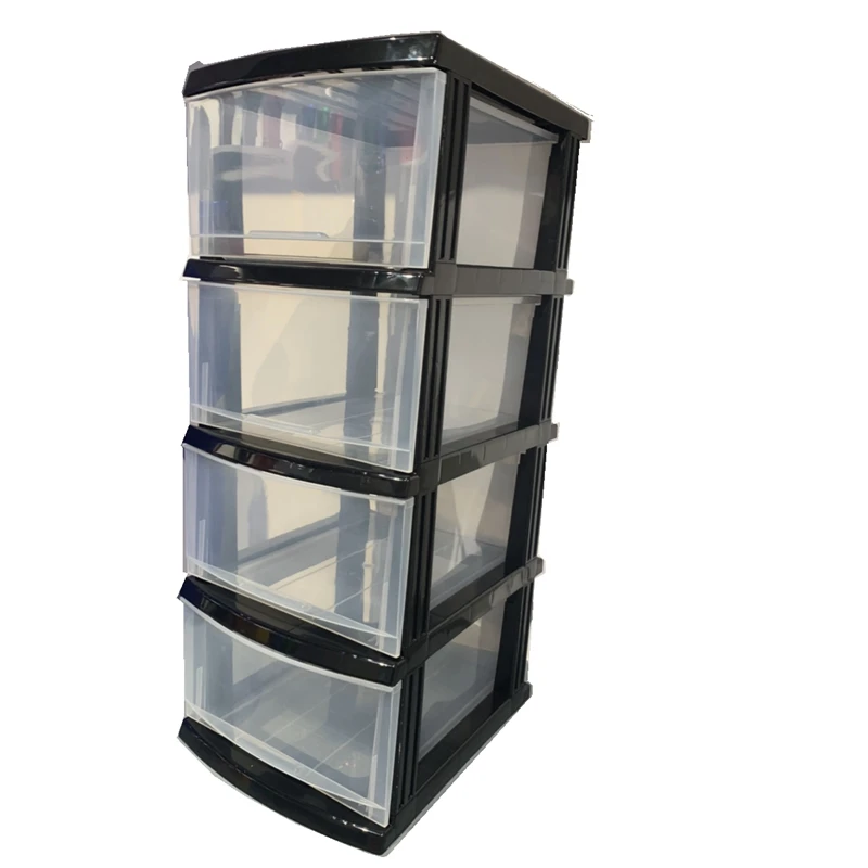 2022 new pp  high quality transparent plastic drawer cabinet with wheels