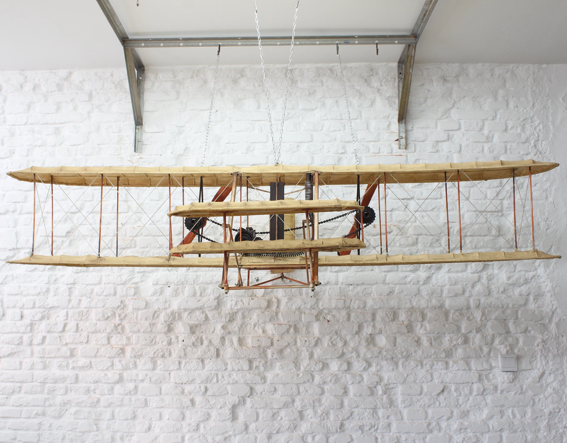 Vintage Ironwork Large Aircraft Pendant Wall decoration industrial style decoration Lahitte brothers aircraft 2.4 m suspended ce